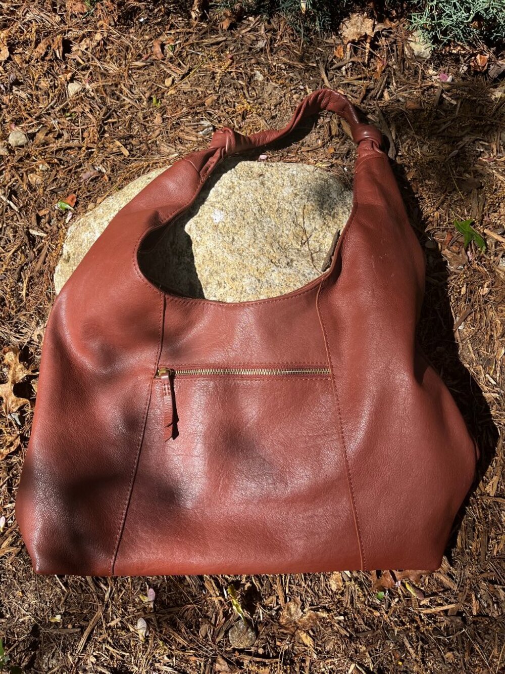 American Leather Co. Marietta Knot Slouchy Hobo Bag - Picture 3 of 7